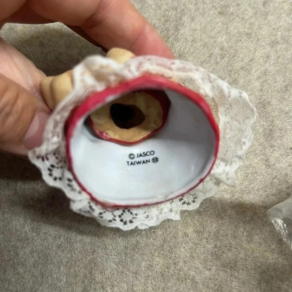 JASCO Caring Critters CHIMERS Porcelain Bell Vintage Christmas Ornament Lot of 4 - Picture 13 of 13